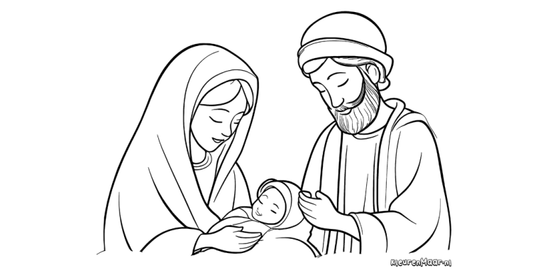 Jozef en Maria met het kindje